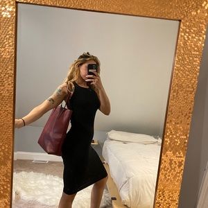 Burgundy leather bag